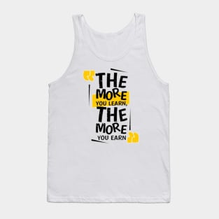 Background quote with a motivating message Tank Top